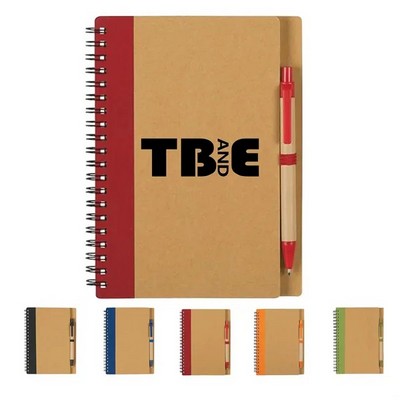 Eco Inspired Spiral Notebook & Pen